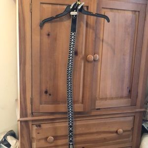 Atlas Belt black with clear rhinestones.